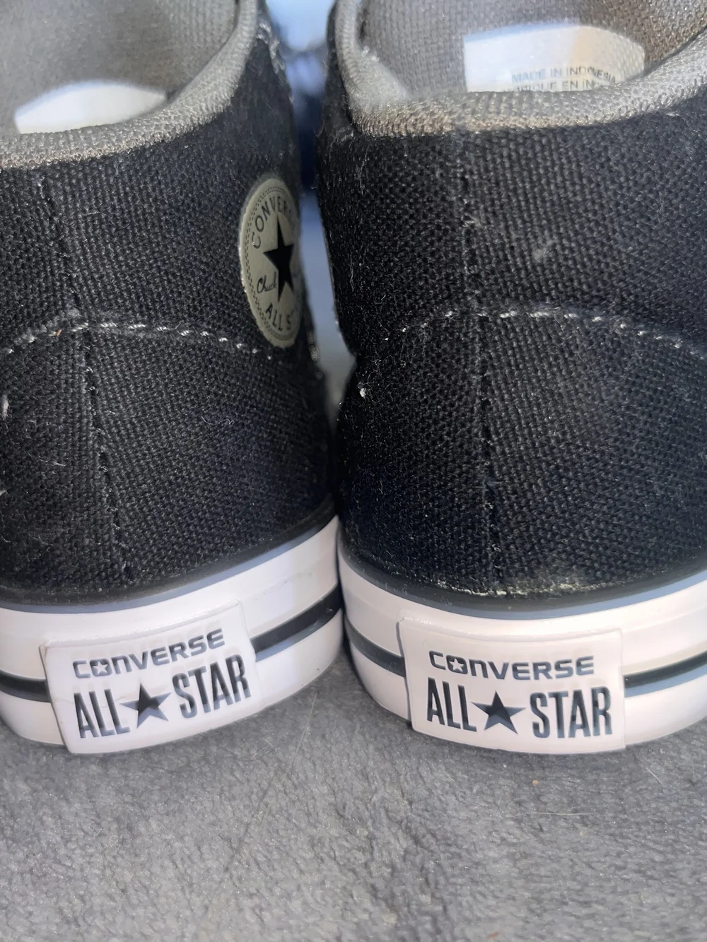 Converse All Star Kids' Black High-Top Sneakers Sz 4 Thick Laces